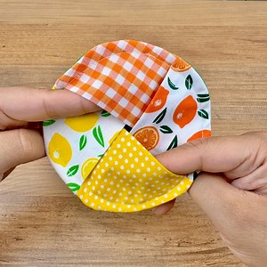 5.1K views · 29 reactions | How to make a cute coaster from leftover fabric ? Easy to make ! #sewing #handmade #coasters | Knitting Woman and Embroidery | Facebook