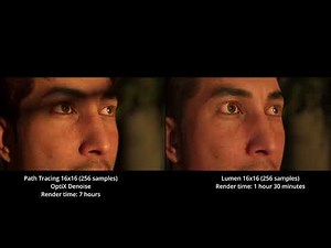 Path Tracer vs Lumen: MetaHuman Close-up - Unreal Engine 5.3