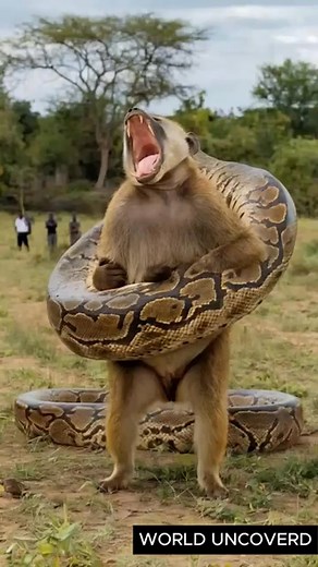 Nature's Wildest Battle： Baboon vs Python – Who Wins？ #shorts_226 | Animal13