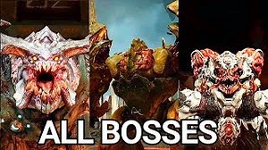 DOOM 2016 All Bosses With Cutscenes 4K 60fps