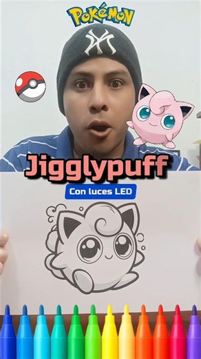 Painting JIGGLYPUFF (Pokémon) with LED lights