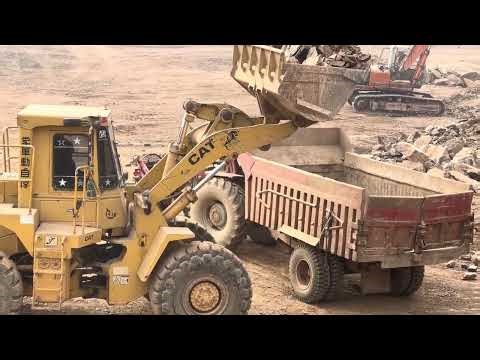 CAT 966D Loader Real Quarry Work | Heavy Equipment Action