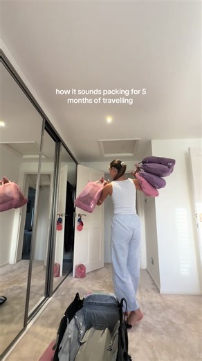 Packing cubes for the win though #packing #travelling #travel #mid20s #traveltok