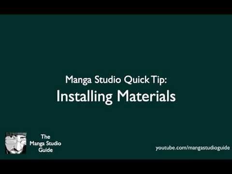 Manga Studio Guide Quick Tip: Installing Materials