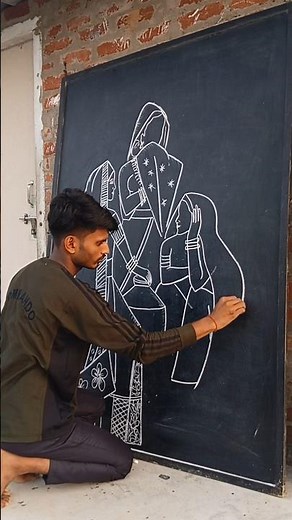 Learn how to Draw 3 traditional Women in easy way #drawingtutorial #drawing #shortvideo