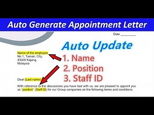 How to Auto Generate Appointment Letter in Microsoft Word