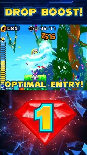 Sonic Rush - Special Stage 1 Fastest Entry! (Miss This and Lose Time!) #sonic #speedrun #shorts