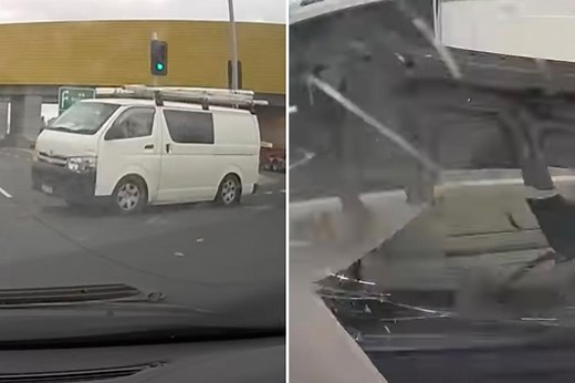 Driver deliberately crashes into red-light runner in shocking dashcam footage