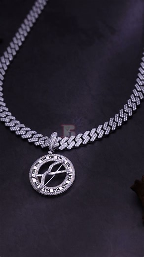Bhagwati Jewellerss on Instagram: "14ct white gold real diamond chain pendant exclusive luxury items for men. JAY SHREE RAM #RAM#jewellery #gold #silver"