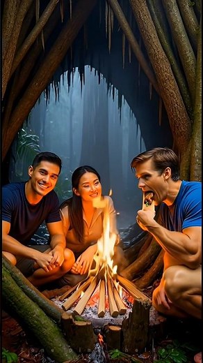 Lost in Amazon Storm Built Hidden Shelter #survival #amazon #jungle