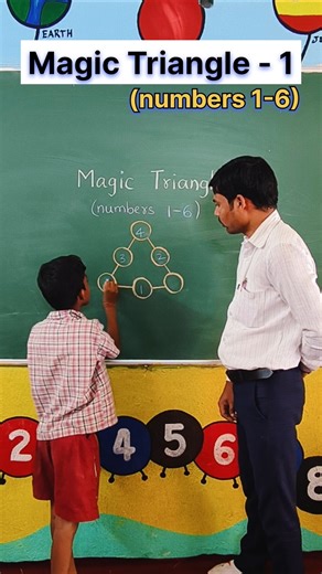 Magic Triangle (1-6) | Math magic | Magic puzzle | Innovative Ideas #triangle #magicalmaths #puzzle