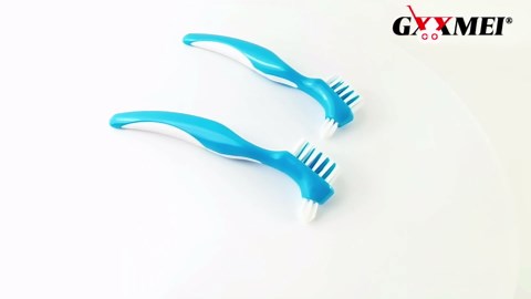 GXXMEI 12PCS Denture Toothbrush Hard/Soft Double Bristle for False Teeth Brush