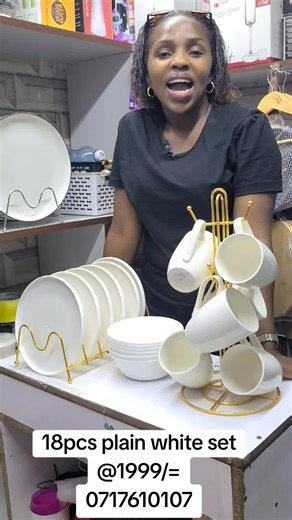 18-Piece Plain White Dinner Set for Only 2000 Bob