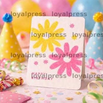 Sunshine Floral Birthday Greeting Card Printable, Minimal Daisy Design