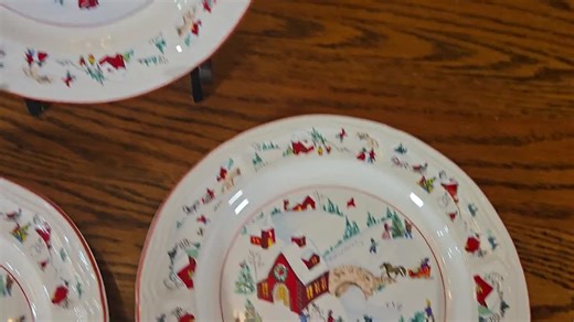 Vintage Farberware - Set of 3 Salad or Dessert Plates - White Christmas Collection - Winter Scene - Etsy