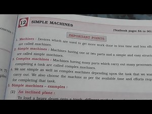 Std 6 Science Lesson 12 Simple Machine Digest's Answers Maharashtra Board