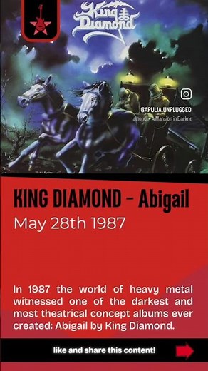 KING DIAMOND - Abigail (1987) #KingDiamond #HeavyMetal #onthisday #metalreview