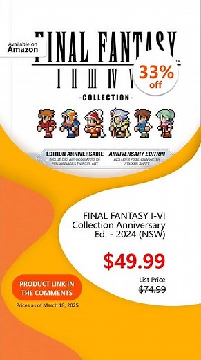 FINAL FANTASY I-VI Collection Anniversary Ed. - 2024 (NSW)