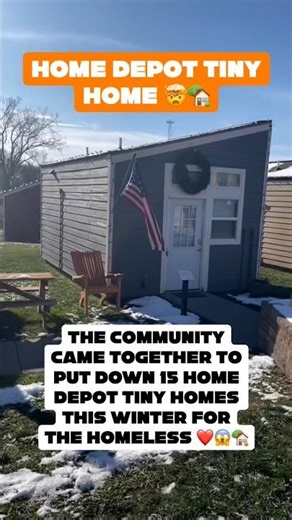 NYC Community Builds 15 Home Depot Tiny Homes to Help the Homeless Find Hope❤️