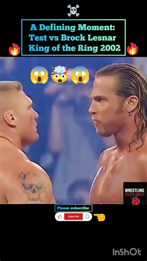A Defining Moment: Test vs Brock Lesnar | King of the Ring 2002😱🤯 #brocklesnar #wwe #shorts