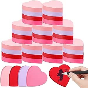 4800 Sheets Heart Shaped Sticky Notes 120 Pads Pink Sticky Notes Bulk 4 Colors Self Adhesive Notepads Memo for Office Back to School Kids Girls Women Gift