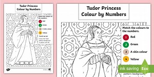 Tudor Princess Colour by Numbers