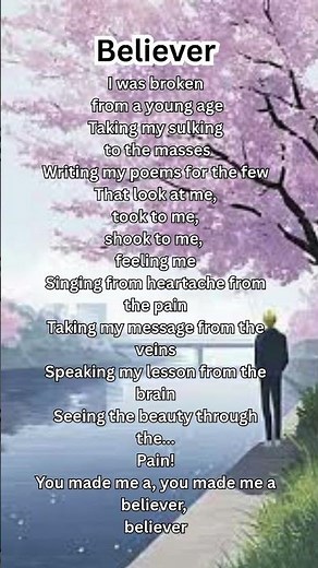 Believer LYRICS VIDEO From pain to purpose 💔➡️💪 | Imagine Dragons - Believer