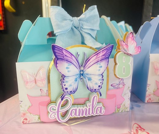 Personalized Butterfly Favor Boxes: Custom Gable Party Boxes - Etsy