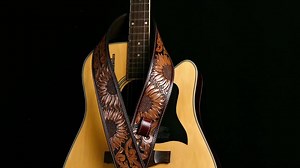 Handmade Heavy Duty Sunflower Western Leather Guitar Strap, Musician Gift for Dad, Professional Guitar Strap Classical Bass Guitar Strap - Etsy