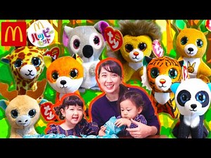 【ハッピーセット】ty(タイ)せかいのどうぶつのぬいぐるみ第一弾！大量のお人形でごっこ遊び！？コンプリート開封＊世界の動物