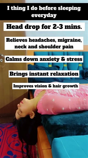 Do This Head Drop Before Sleep 😴 | 2-Minute Neck Relaxation Exercise