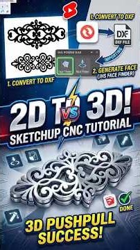 Stop Tracing! 🛑 Instant 2D Image to 3D Surface in SketchUp 2026 (Convertio + JHS Powerbar)