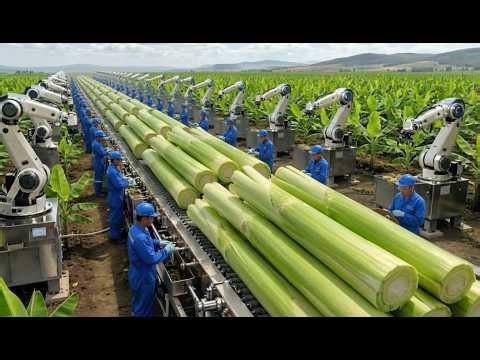 Inside the Largest cyber factory 360 High-Tech Banana Stem Processing You’ve Never Seen 🍌🏭