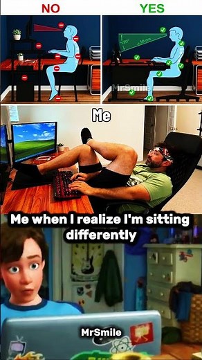 How gamers actually sit in chairs 💀