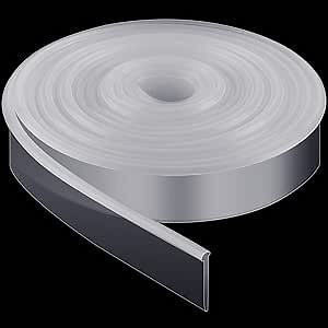 Treela Swing Doors Bathroom Seal 108 Inch Shower Door Seal Strip Silicone Shower Bottom Waterproof Door Sweep Replacement Seal for Home Bathroom Shower(Clear,Simple Style)