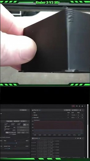 finished print - pressure advance test cube on ender 3 v3 se #3dprinter #ender3 #3dprinterupgrade