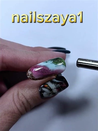 beautiful magic texture nail design tutorial 💅✨