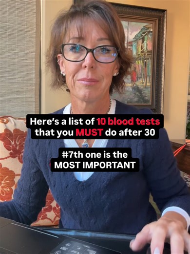 Here are 10 blood tests that can reveal problems 5 years before symptoms explode: 🩸 1️⃣ Complete Blood Count (CBC) The basics still matter. Detects early anemia, infections, or inflammation - the foundations of how your body’s performing. 🩸 2️⃣ Comprehensive Metabolic Panel (CMP) Checks liver, kidney, and electrolyte balance - early clues about your organ function and overall metabolic health. 🩸 3️⃣ Thyroid Panel (TSH, Free T3, Free T4, Anti-TPO, Anti-TG) TSH alone isn’t enough. A full panel 