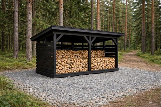 6x16 Wood Shed Plans: Large 4 Cord Log Store DIY Guide - Etsy Australia