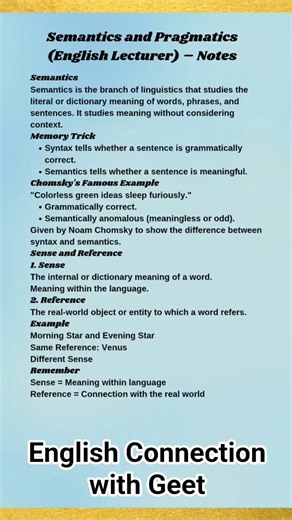 Semantics and Pragmatics in Linguistics | Speech Act Theory | PPSC English Lecturer 2026 | Video 9