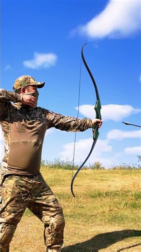 Slow Motion Archery | POV Recurve Shot #recurvebow #archery #bowhunting #hunting #archary #outdoors