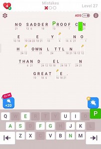 Cryptogram letter level 27