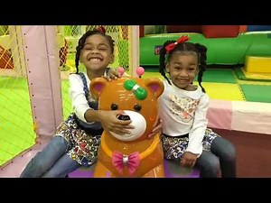Indoor Playground Family Fun 4 Kids with Giant Inflatable Slides and Balloon Pop