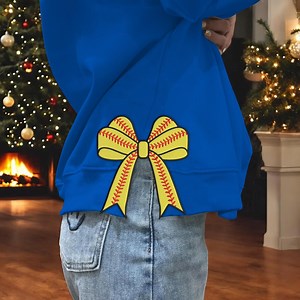 Softball Side Bow Appliqué Sweatshirt Design for Machine Embroidery Classic Bow Heirloom Bow Satin Stitch Applique Embroidery Design File - Etsy