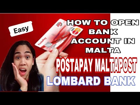HOW TO OPEN BANK ACCOUNT IN MALTA | MALTAPOST POSTAPAY BY LOMBARD BANK