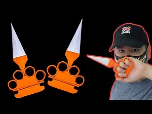 Easy Origami Brass Knuckles || How to make paper ninja brass knuckles kunai