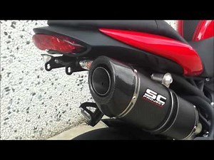 Speed Triple 1050 SC-Project single oval exhaust 3-1 high position