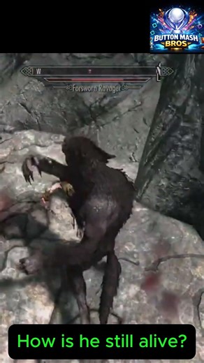 Werewolf attack skyrim #skyrim #werewolf #shorts #fyp #gaming #gameplay