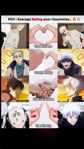 Gojo Satoru Relationship's ! 😻❤️‍🩹 #Gojo #Anime #JJK #JujutsuKaisen