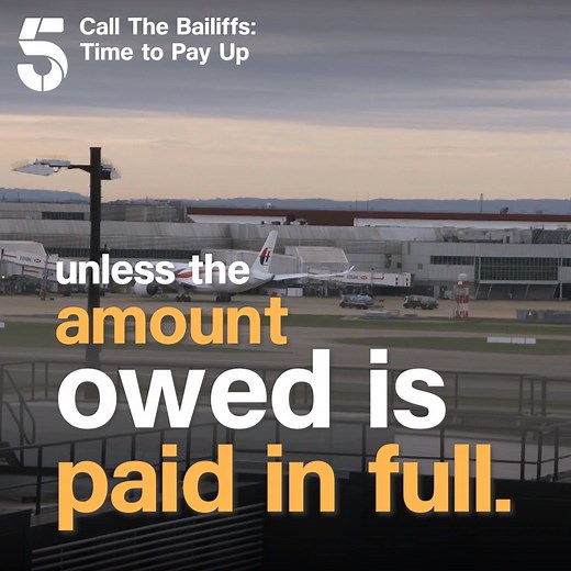 3.6M views · 25K reactions | "The plane is to be grounded unless the amount owed is paid in full..."  Watch a new episode of Call The Bailiffs: Time to Pay Up Monday at 9pm | Channel 5 | Facebook